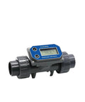 Side view of High Precision Digital Water Flow Meter For Liquid Measurement With Clear LCD Display, PVC Pipe Compatibility DN25 DN40 DN50