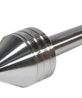 Side view of Carbide Tipped Wood Lathe Live Center 2MT Morse Taper Shank with 8mm carbide tip, 60 degree point for lathes.