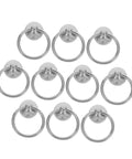 Ten Pack Silver Metal Ring Drawer Pulls With Single Hole Vintage Style Drop Ring Knobs For Dressers And Cupboards Built To Last Durable Cabinet Handles Great Diy Upgrade For Furniture Hardware Accessories displayed in a grid layout