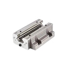 Beast Mode Rugged All Steel Linear Motion Slider For Cnc Mills And Factory Automation Sweet Glide Action Guide Block viewed from the side.