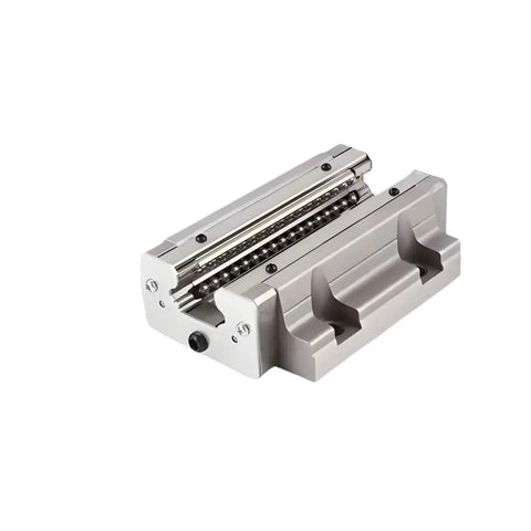 Beast Mode Rugged All Steel Linear Motion Slider For Cnc Mills And Factory Automation Sweet Glide Action Guide Block viewed from the side.