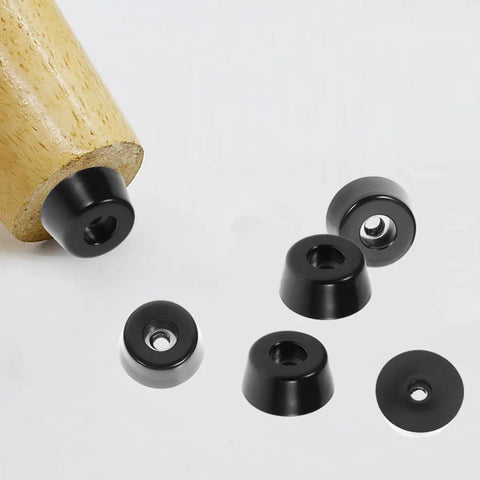 30 Pack Non Slip Rubber Feet Replacement Pads for Cutting Boards and Tables, Built Tough Black Rubber with Stainless Steel Cores