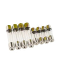Assorted Glass Tube Fuses Gear For Electronics Repair And DIY Projects, Fast Blow Fuses in 5x20mm and 6x30mm sizes, 0.1A to 30A range