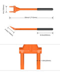 Dimensions of 28 Inch Demo Bar With Two Tine Wrecking Bar Heavy Duty Pallet Buster All Steel Handle For Deck Board Removal