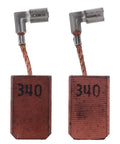 Heavy Duty Copper Carbon Brush Replacement Set Fits Various Cordless Power Tools OEM Authorized Motor Maintenance Upgrade, showing two 340 carbon brushes.
