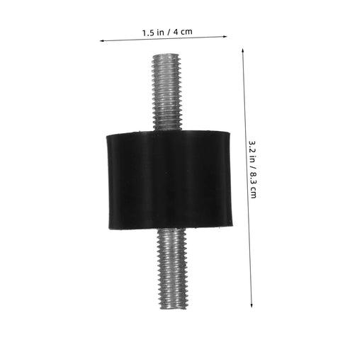Four Pack Vibration Shock Absorbers For Fitness Equipment Mounts, Easy Install Anti Vibration Dampers For Quieter Operation And Steady Stability, Isolation Tools For Air Compressors And Bicycles black rubber mount with threaded studs, 3.2 in x 1.5 in