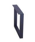 Side view of Rustic Industrial Square Tube Table Legs Set, Heavy Duty Metal Desk And Dining Table Legs, showing iron frame.