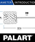 Palart 3-inch flexible cylinder hone tool with 240-grit silicon carbide, ball-style abrasive for honing and deburring.