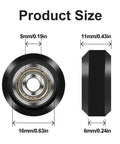 Ender 3 3D Printer Wheel Kit With POM Wheels And 625zz Bearings product size dimensions diagram