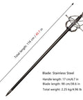 Renaissance Spiral Swept-Hilt Rapier Sword For Cosplay And Collection, 45.7 Inch With Scabbard, Italian Style Guard, Length Dimensions Shown