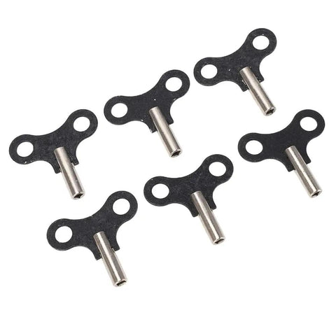 Six Pack Two Inch Steel Clock Winding Keys For Floor Clocks Durable Precision Replacement Parts With Hanging Design Compact And Easy To Store