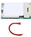 10S 36V 30A Lithium Ion Battery Management Board With Active Balancer And Charge Control For Electric Bikes And Solar Inverters, top view with connecting wires.
