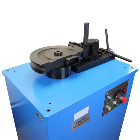Hardcore Programmable Electric Tube Bender With Smart Plc Auto Manual Toggle 2Hp 220Volt Motor showing die rack and control panel.