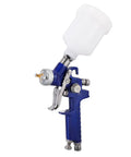 Heavy Duty Hvlp Paint Sprayer Featuring Gravity Feed Cup And Precision Brass Nozzle Delivers Slick Finish And Hassle Free Detailing For Automotive And Furniture Repairs in blue, 100ml cup.