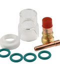Upgrade Your Rig With This Awesome 8 Piece TIG Torch Kit For Wp 17 And 18 Models featuring heat resistant glass cup and O rings