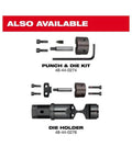 Punch and Die Kit and Die Holder for 10 Gauge Nibbler With Variable Speed And Tool Free 360 Die Holder Rotation