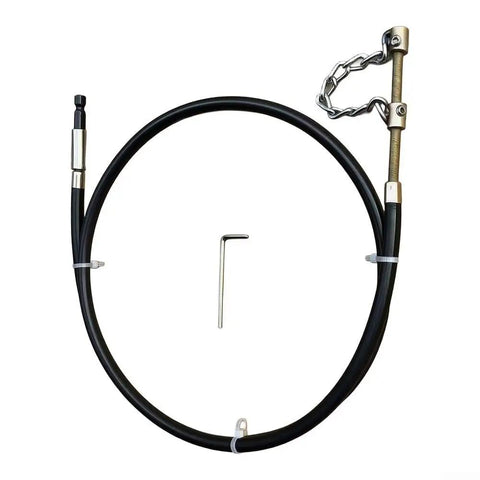 Heavy Duty Electric Drill Drain Auger Snake For Bathroom Sink And Tub Clogs Fast Hex Shank with attachment and handle for easy use.