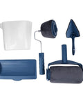 Premium 5 Piece Wall Paint Roller Brush Set Heavy Duty Rollers With Built In Edge Trimmers featuring rollers, tray, and edge trimmer.