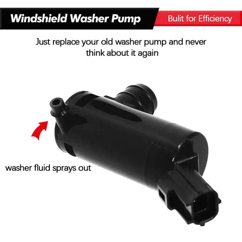 Windshield Washer Pump With Grommet Replacement Fits Ford Escape Focus F150 F350 Mustang Ranger Taurus Mazda B2300 B2500