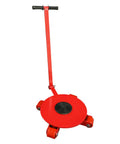 Heavy Duty Universal Machine Mover Dolly With 360 Degree Swivel Wheels And Sturdy Handle for Moving Heavy Equipment in Factory or Warehouse Setting.