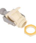 Ergonomic Honey Gate Valve With Ball Handle Plastic Tap for beekeeping, showing adjustable spring valve and easy drain design.