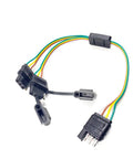 17.5 Inch 4 Pin To 4 Pin Trailer Light Wiring Connector Adapter Y Splitter Cable Extension For Tailgate Lights And Trailer Lights