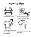 Printable heat transfer vinyl paper for inkjet printers iron on HTV for dark fabrics instructions, A4 size pack of 10.