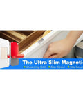 Slim Stainless Steel Magnetic Cabinet Door Catch Set Ultra Thin Latches With Adhesive Easy Install Pack Of 10 Keeps Cabinets Closed Steady In Kitchen Bathroom Bedroom RV And Closet