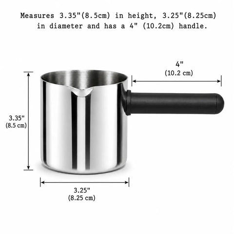 Universal 4 Cup Stainless Steel Espresso Carafe Replacement For Krups Mr Coffee DeLonghi with dimensions