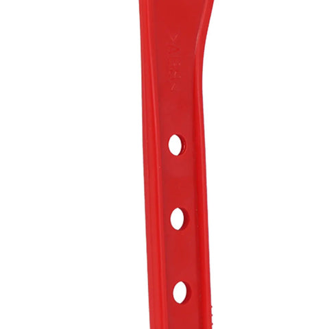 Professional Abs Push Stick For Table Saw Safety Rock Solid Ergonomic Grip Bright Red Design detail showing holes and design.