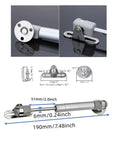 Slick Soft Close Gas Struts For Cabinets And Toy Boxes With Dead Sure Lifting Action Premium Safety Lift Supports 190mm steel components.