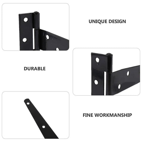10 Pack Galvanized T Shape Heavy Duty Hinges For Outdoor Gates Barn Doors Sheds And Furniture Durable Iron Hardware
