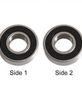 Premium 6201 13RS Deep Groove Ball Bearings Two Pack Fits Porter Cable Routers showing side views of bearings with 13mm ID, 32mm OD.