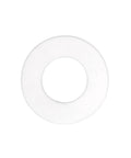 Virgin PTFE Teflon Gasket Material One Inch Ring One Eighth Inch Thick Class 150 Heavy Duty High Purity Sheets top view