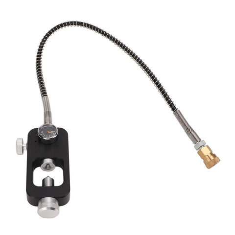 Diving Tank Refill Adapter Aluminum Alloy Valve Scuba Yoke Station With Gauge Hose featuring rustproof filling connector