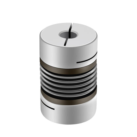 Tough As Nails Aluminum Corrugated Shaft Coupler Designed For A Snug Nema Stepper Motor Fit with 40mm OD and 55mm length.