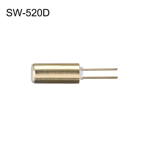 SW 520D Vibration Sensor Ball Tilt Switch 12V Metal Ball Trigger Switch Plug And Play Setup Shake Alarm Sensor High Sensitivity Unidirectional Sensing 10 Pack, metal cylinder with two pins