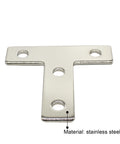 Stainless steel bracket from Aluminum T Slot Bracket Kit For 2020 Extrusion Profiles Includes 10 Brackets And 40 M5 Nuts And Bolts Drop In Nuts