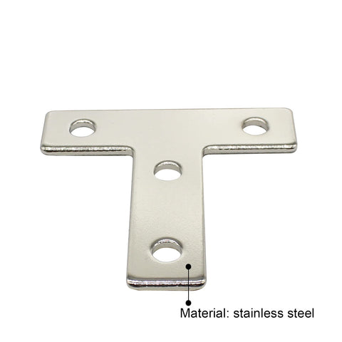 Stainless steel bracket from Aluminum T Slot Bracket Kit For 2020 Extrusion Profiles Includes 10 Brackets And 40 M5 Nuts And Bolts Drop In Nuts