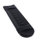 Genuine OEM N693518 Chainsaw Sheath for DeWalt DCCS620B and DCCS620P1, black plastic, showing DeWalt logo, angled view