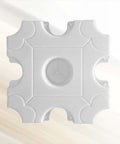 11.81 Inch Round Hole Concrete Stepping Stone Mold For DIY Garden Paths And Patios Durable Plastic Paver Mold For Outdoor Hardscaping And Lawn Walkways Create Hollow Stone Pavers With Custom Designs, top view