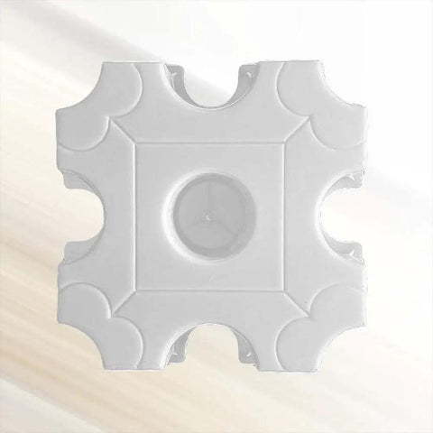 11.81 Inch Round Hole Concrete Stepping Stone Mold For DIY Garden Paths And Patios Durable Plastic Paver Mold For Outdoor Hardscaping And Lawn Walkways Create Hollow Stone Pavers With Custom Designs, top view