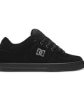 Mens Pure Casual Skateboarding Shoe In Black And Pirate Black With Pill Pattern Outsole, side view, size twelve point five US