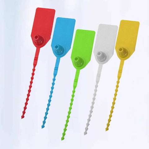 50 Self Locking Cable Ties With White Label Boards For Straight Up Cord Management No Sweat Wire Organizer Bundle Wrap Top Shelf Heavy Duty Nylon Fastener Alternative in red, blue, green, white, and yellow.