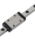 MGN9H Linear Motion Carriage Block For 9mm Slide Rail Guide mounted on a metallic rail, showcasing robust construction and smooth operation.