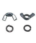 20 Lb RV Propane Tank Mount Holder Bracket Kit for Coleman Fleetwood Pop Up Campers, showing wing nut and washers, travel ready.