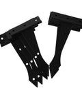 8-pack black heavy-duty iron cabinet hinges with mounting plates for doors