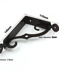 Heavy Gauge Metal Shelf Brackets L Shape Corner Braces Two Pack 240 Millimeter with decorative design and measurements.