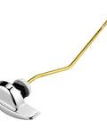 Universal Side Mount Toilet Handle Replacement Kit With One Pack Copper Trip Lever For Flush Tanks, chrome finish, gold rod