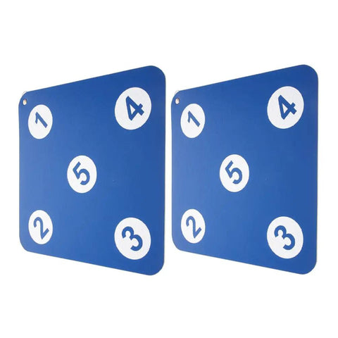Dual Sided Indoor Fencing Target Set With Weather Resistant Rubber Targets For Wall Mount Training, Portable 2 Pack, dark blue